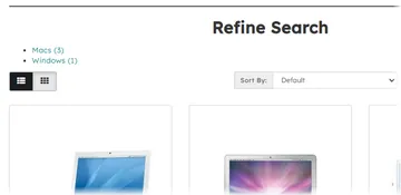 Laptops: cards for the subcategories (without the module)