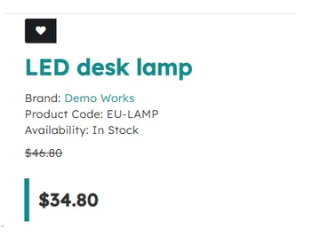 LED desk lamp: the badge (manufacturer Demo Works) (without the module)