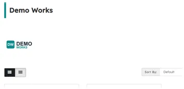 Demo Works: the logo above the product list (with the module)