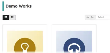 Demo Works: the logo above the product list (without the module)
