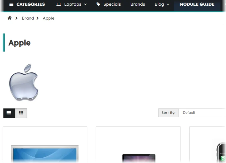 Apple: the same on every brand page