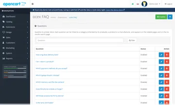 FAQ: the settings page in the admin (admin)