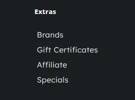 Every page: the footer has no "Affiliate" link (stock OpenCart shows it) (without the module)