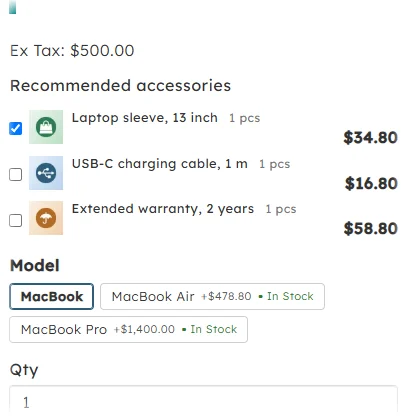 MacBook description: "Extended warranty" became a link to the service