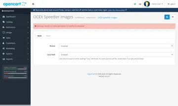 Speedier Images: the settings page in the admin (admin)