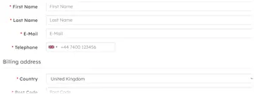 Registration form: the phone field with a country flag (with the module)