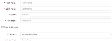 Registration form: the phone field with a country flag (without the module)